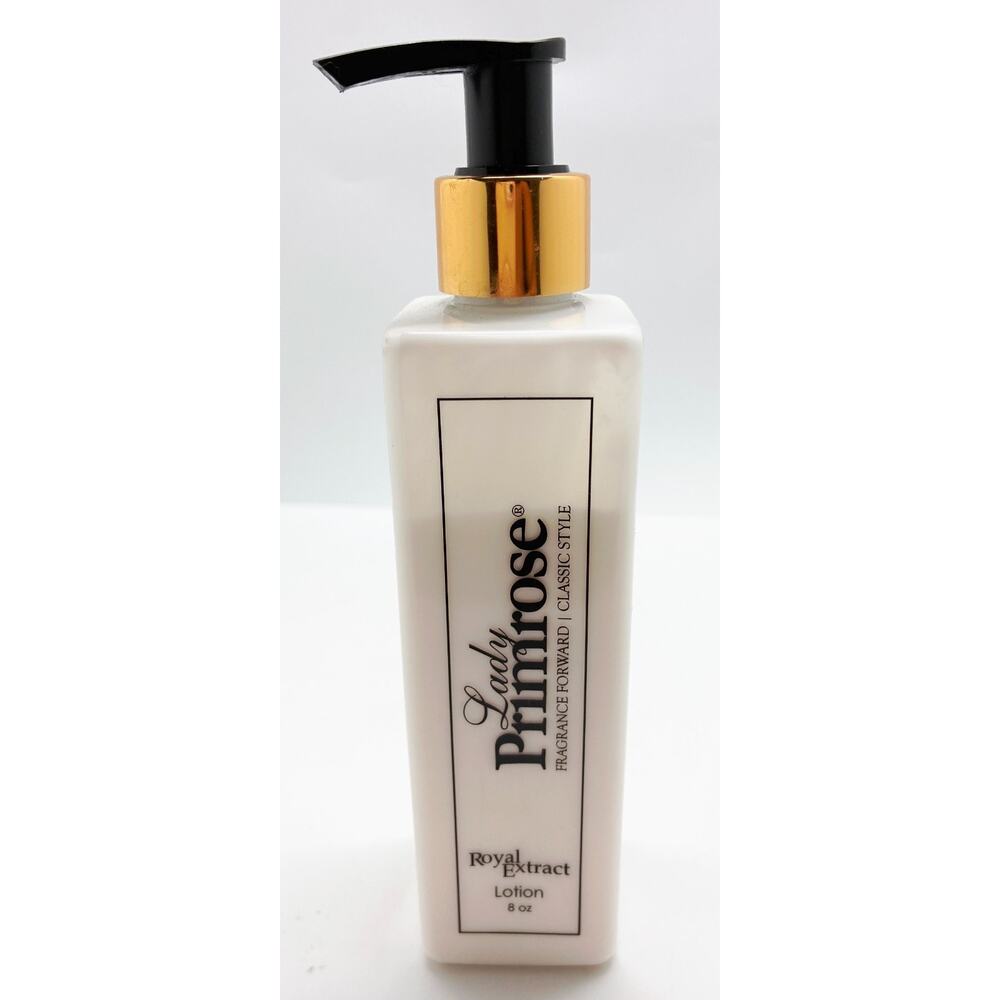 Lady Primrose Royal Extract Lotion 8 oz Bottle with Pump - Bottle Not Full
